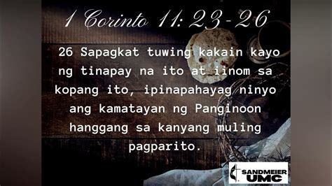 1 Corinto 11:23 Sapagka't tinanggap ko sa Panginoon ang .